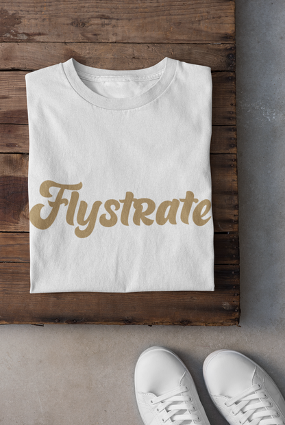 Flystrate khaki logo tee shirt
