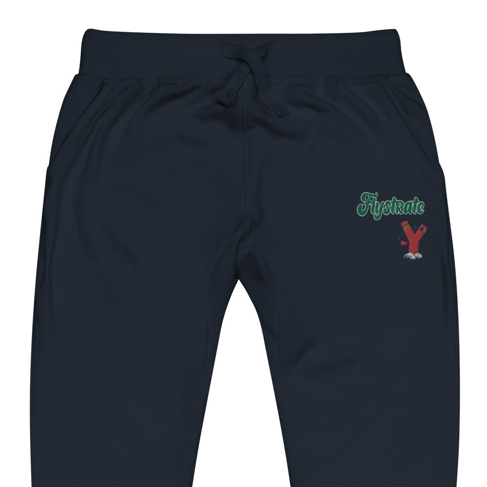 Flystrate Navy/Green fleece sweatpants