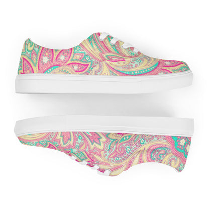 Women’s Flystrate Pink Paisley lace-up canvas shoes